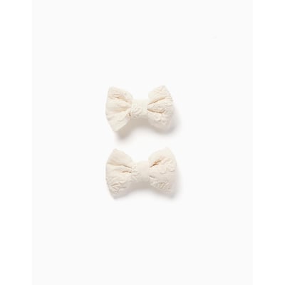 Lot de 2 pinces à cheveux avec nœuds et broderie ZIPPY