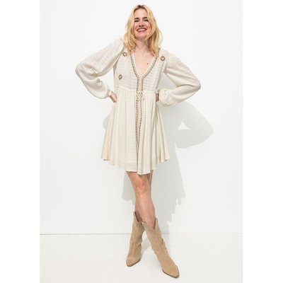 Robe courte brodée PROMOD