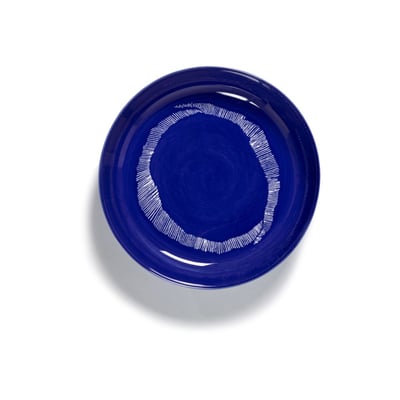 Assiette haute feast par ottolenghi grès lapis lazuli/blanc ø22 cm SERAX