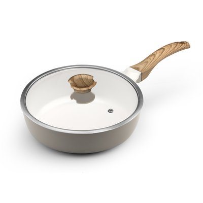 Sauteuse 24 cm avec revêtement en céramique blanche et couvercle - MYTHIC CUISINOX