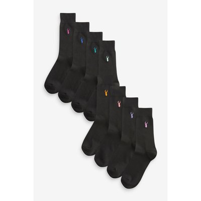 Chaussettes brodées de cerf, 8 paires NEXT
