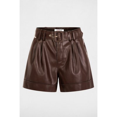 Short ajusté simili cuir MORGAN
