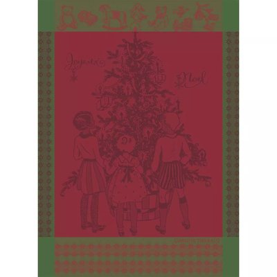 Torchon pur coton Noel d'enfance GARNIER THIEBAUT