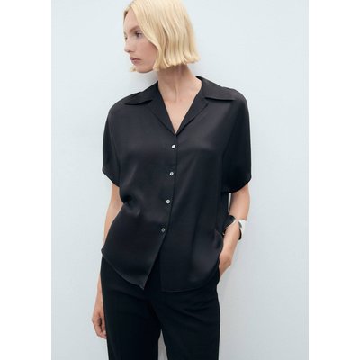 Chemise satinée manches courtes MANGO