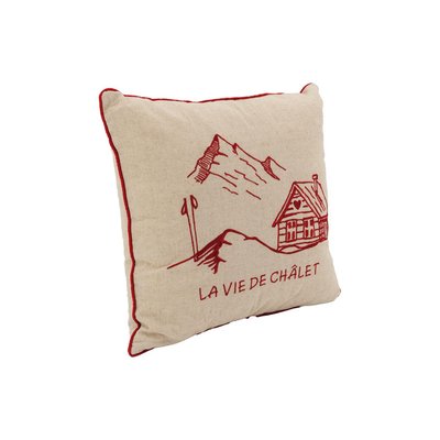 Coussin en lin et coton La vie de Chalet AUBRY GASPARD