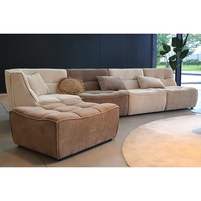 Fauteuil chauffeuse d'angle lounge en velours côtelé - LORENZO HELLIN, DEPUIS 1862