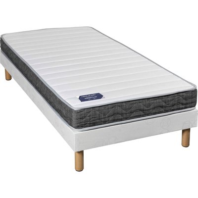 Matelas ressorts, sommier pieds EMBELLIE TERRE DE NUIT