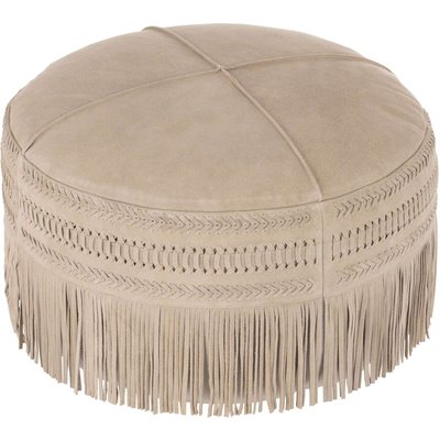 Pouf en cuir rond, Gasconade JOLIPA