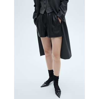 Short simili-cuir taille élastique MANGO
