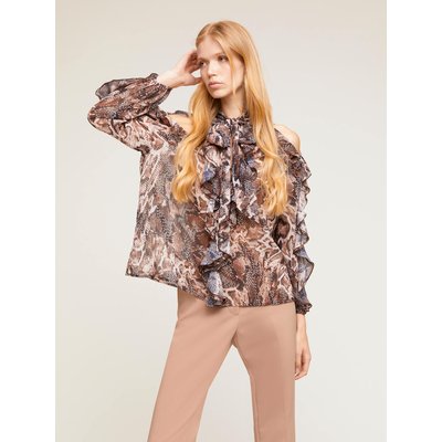 Blouse avec ruches à imprimé python MOTIVI