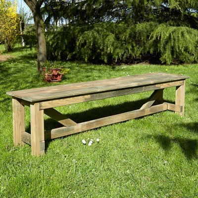Banc de jardin 4 places en bois Normand CEMONJARDIN