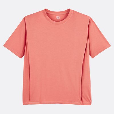 T-shirt col rond en coton, manches courtes LA REDOUTE COLLECTIONS