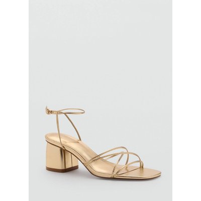 Sandale à talon avec brides croisées MANGO