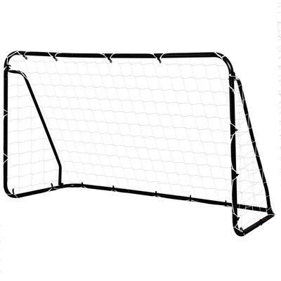 But de football châssis métal époxy filet polyester - piquets inclus - noir HOMCOM