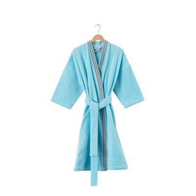 Peignoir col kimono coton DEMILUNE CARRE BLANC