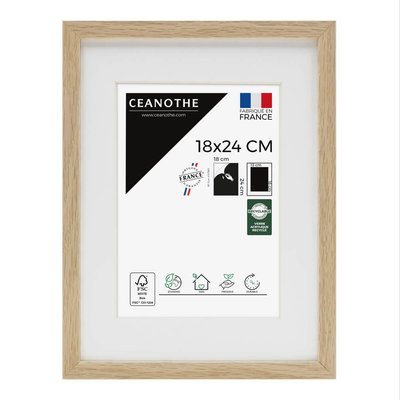 Cadre Photo Avec Passe-partout 18x24 Cm Chêne ALBA CEANOTHE