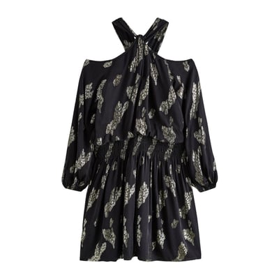 Robe courte en jacquard à épaules dénudées NEXT