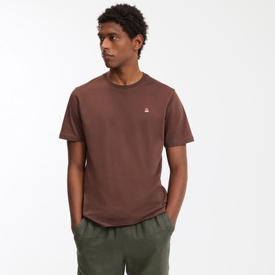 T-shirt met ronde hals en korte mouwen, geborduurd LA REDOUTE COLLECTIONS