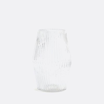 Vase verre rainuré forme cylindre H25 cm, Afa LA REDOUTE INTERIEURS