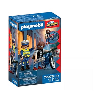 City Action Policier et voleur de vélo PLAYMOBIL