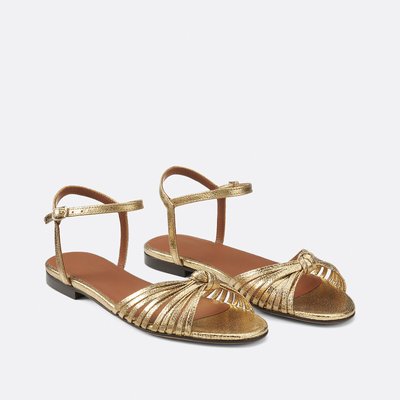 Sandales plates en cuir n° 155 RIVECOUR