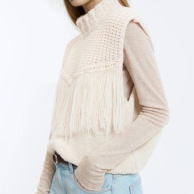 Sleeveless Fringed Jumper LA REDOUTE COLLECTIONS
