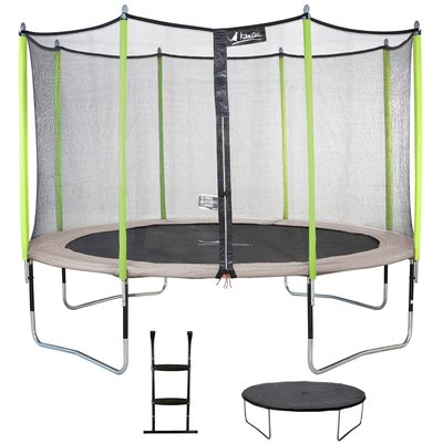 Trampoline Jumpi Taupe/Vert 360 KANGUI