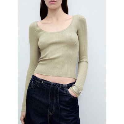 Pull-over maille côtelée MANGO