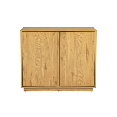 Buffet scandinave finition bois clair chêne 2 portes L90 cm MILLOR MILIBOO