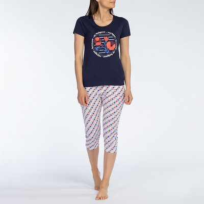 Kurzpyjama Baignade mit 3/4-Hose, Jersey MELISSA BROWN