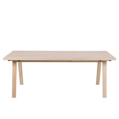 Table à manger rectangulaire en bois blanchi L200 - ALISIA HELLIN, DEPUIS 1862