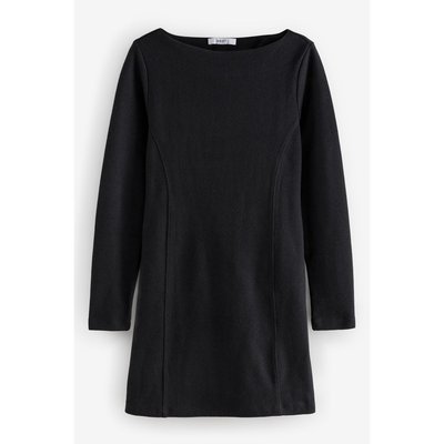 Robe courte côtelée douce surpiquée NEXT