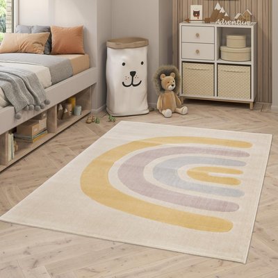 Tapis enfant tissé motif abstrait FLARINE 1 UN AMOUR DE TAPIS