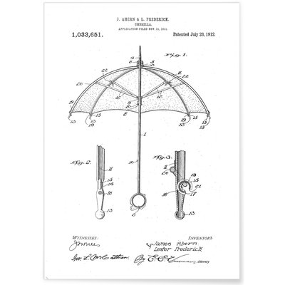 Affiche Brevet Parapluie L'AFFICHERIE