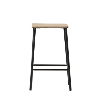 Lot de 2 tabourets de bar en bois et métal H65cm- NOKI DRAWER