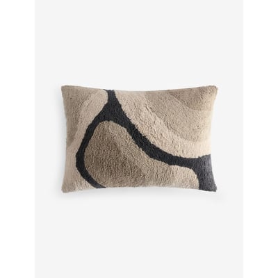 Coussin à motif rivière berbère abstrait NEXT