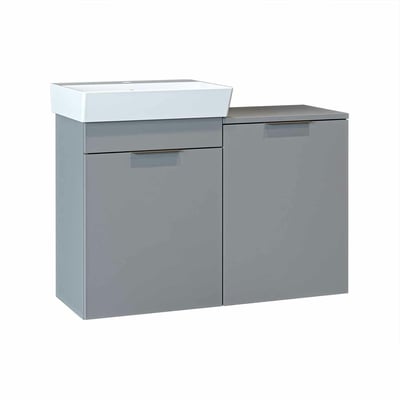 Vasque suspendue + meuble panier à linge NESSA PIER IMPORT