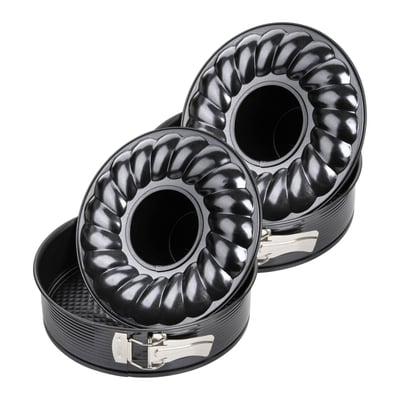 Lot de 2 moules à gâteaux 28/28/6,5 cm Black metallic Black ZENKER