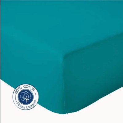 Drap Housse Uni bonnet 30 cm 100% Coton TRADILINGE
