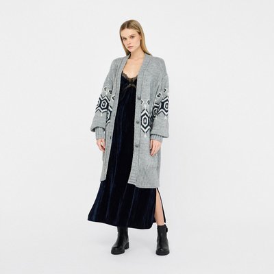 Cardigan jacquard en alpaga et laine LIU JO