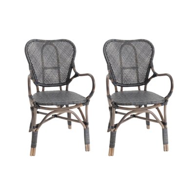 Fauteuil bistrot en rotin (lot de 2) - NICE HELLIN, DEPUIS 1862