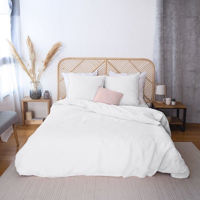 Parure de lit - housse de couette en lin et coton unie EDEN