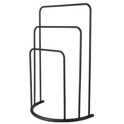 Porte-Serviettes sur Pied en Métal Noir 3 Bras WADIGA