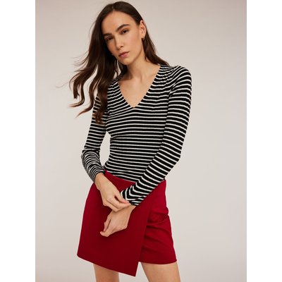 Pull à côtes tridimensionnelles en FIL de viscose mélangée MOTIVI