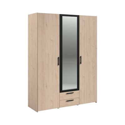 Armoire 3 portes 1 miroir 2 tiroirs - PAULINE CAMIF