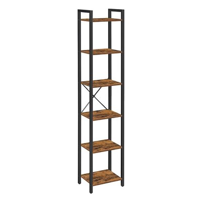 Étagère 6 niveaux industrielle métal et bois - L40 x H187.5 cm CALICOSY