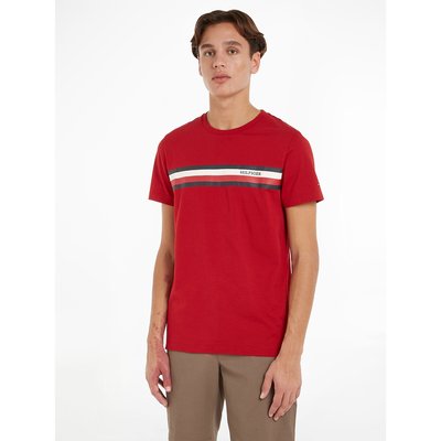 T-Shirt mit rundem Ausschnitt, Logo-Streifen TOMMY HILFIGER