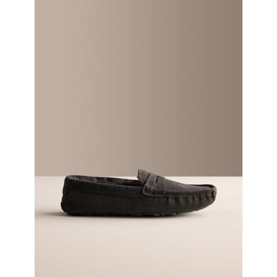 Chaussons style mocassins en daim NEXT
