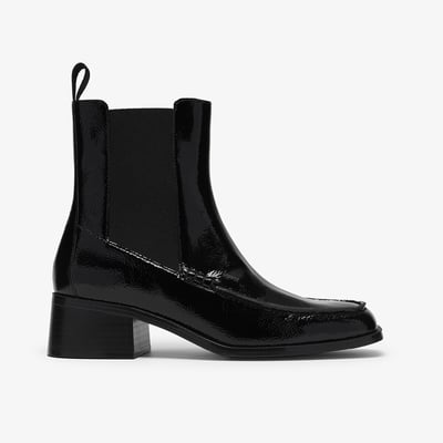 Bottines chelsea en cuir verni, petit talon, MOSELEY UP CLARKS