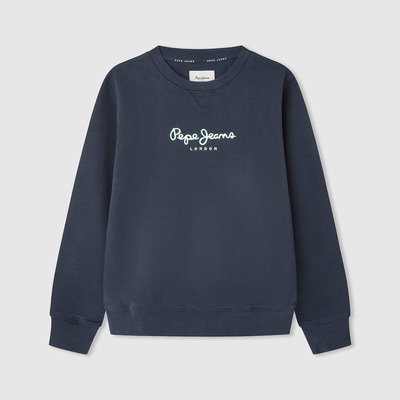 Logo Print Cotton Sweatshirt with Crew Neck PEPE JEANS